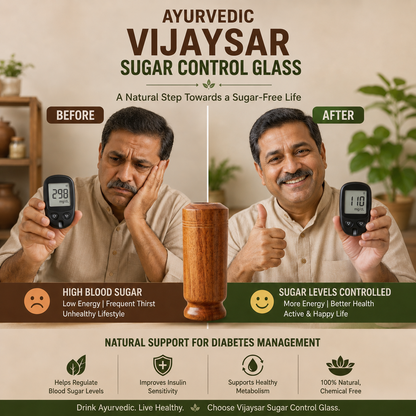 Kansa Wellness™ Ayurvedic Vijaysar Sugar Control Glass