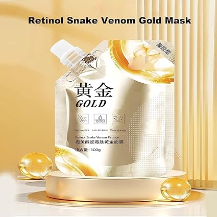 Retinol Snake Venom Gold Mask, - Rumaisas